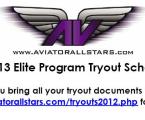 2012-13 AV Elite Tryout Schedule