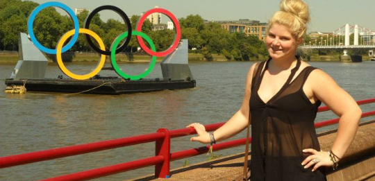 Sam with the Olympic Rings