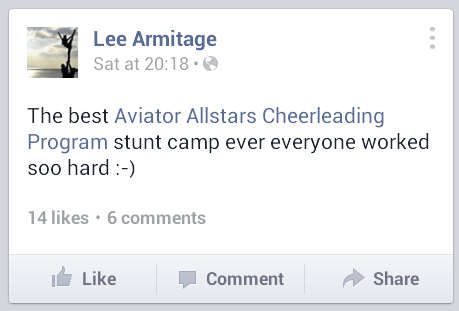 Aviator Allstars "Bring Out The Best" Cheerleading Camp in Leeds, UK
